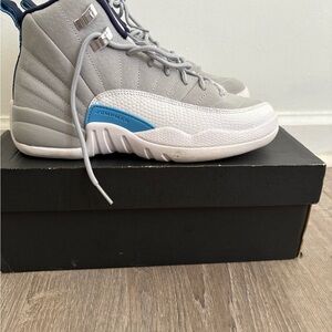 Retro Jordan 12s - Grey/ University Blue